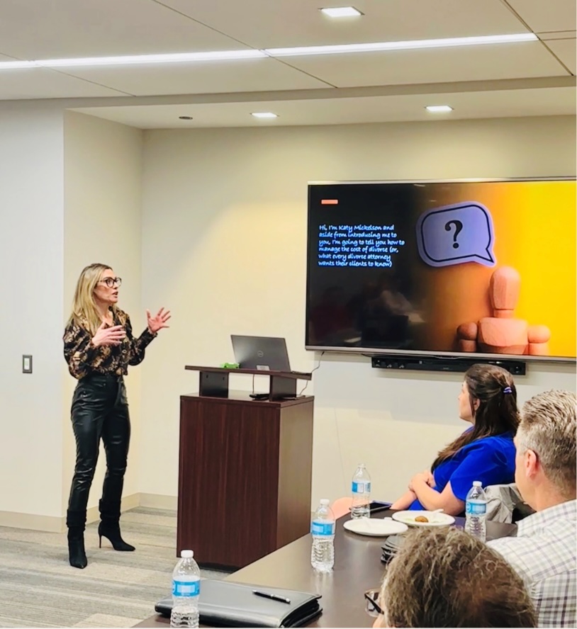 Katy Mickelson presenting